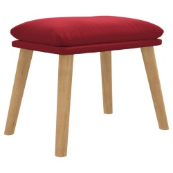 Repose-pied Rouge bordeaux 45x29,5x35 cm Velours 