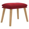 Repose-pied Rouge bordeaux 45x29,5x35 cm Velours 