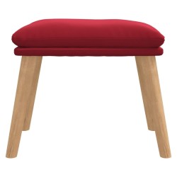 Repose-pied Rouge bordeaux 45x29,5x35 cm Velours 