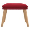 Repose-pied Rouge bordeaux 45x29,5x35 cm Velours 