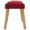 Repose-pied Rouge bordeaux 45x29,5x35 cm Velours 