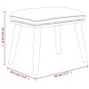 Repose-pied Rouge bordeaux 45x29,5x35 cm Velours 