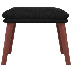 Repose-pied Noir 45x29,5x35 cm Tissu 