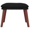 Repose-pied Noir 45x29,5x35 cm Tissu 