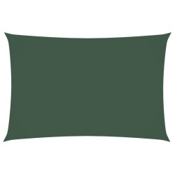 Voile de parasol tissu oxford rectangulaire 2x4 m vert foncé 