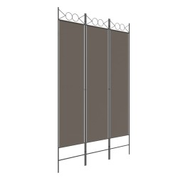 Cloison de séparation 3 panneaux Anthracite 120x200 cm Tissu 
