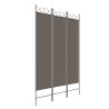 Cloison de séparation 3 panneaux Anthracite 120x200 cm Tissu 