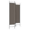 Cloison de séparation 3 panneaux Anthracite 120x200 cm Tissu 