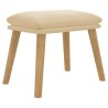 Repose-pied Blanc crème 45x29,5x35 cm Velours 