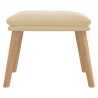 Repose-pied Blanc crème 45x29,5x35 cm Velours 