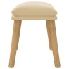 Repose-pied Blanc crème 45x29,5x35 cm Velours 