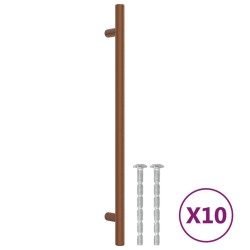 Poignées d'armoire 10 pcs bronze 224 mm acier inoxydable 