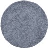 Tapis shaggy PAMPLONA poils longs moderne bleu Ø 120 cm 