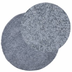 Tapis shaggy PAMPLONA poils longs moderne bleu Ø 120 cm 