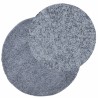 Tapis shaggy PAMPLONA poils longs moderne bleu Ø 120 cm 