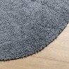 Tapis shaggy PAMPLONA poils longs moderne bleu Ø 120 cm 