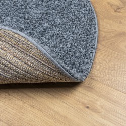 Tapis shaggy PAMPLONA poils longs moderne bleu Ø 120 cm 