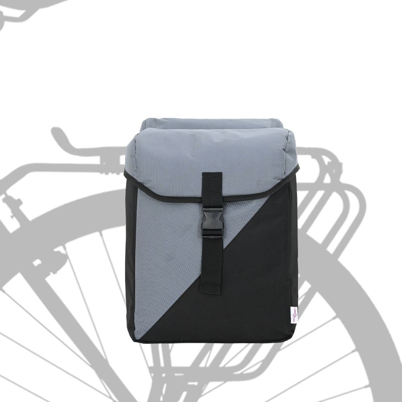 Sac Pannier Vélo Double Sacs 35L Gris 