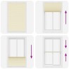 Store plissé crème 120x200cm largeur du tissu 119,4cm polyester 