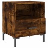 Table de chevet chêne fumé 40x35x47,5 cm bois d’ingénierie 