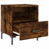 Table de chevet chêne fumé 40x35x47,5 cm bois d’ingénierie 
