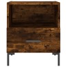 Table de chevet chêne fumé 40x35x47,5 cm bois d’ingénierie 