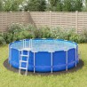 Bâche de piscine gris clair Ø428 cm géotextile polyester 