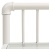 Table de chevet Blanc/transparent 45x34,5x62,5cm Métal et verre 