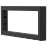 Supports d'étagères pour lavabo 2 pcs noir rectangulaire acier 