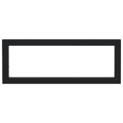 Supports d'étagères pour lavabo 2 pcs noir rectangulaire acier 