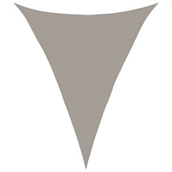 Voile d'ombrage 160 g/m² triangulaire gris clair 5x6x6 m PEHD 
