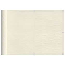 Écran de balcon crème 75x1000 cm 100% polyester oxford 