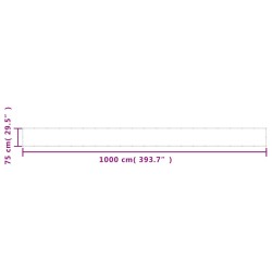 Écran de balcon crème 75x1000 cm 100% polyester oxford 