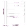 Tête de lit Marron miel 106x4x100 cm Bois massif de pin 