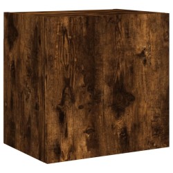 Meuble TV mural chêne fumé 40,5x30x40 cm bois d'ingénierie 