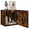 Meuble TV mural chêne fumé 40,5x30x40 cm bois d'ingénierie 