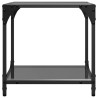 Table basse avec dessus en verre noir 40x40x40 cm acier 