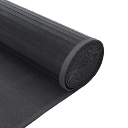 Tapis rectangulaire gris 70x400 cm bambou 