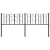 Tête de lit métal noir 180 cm 