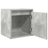 Table de chevet murale gris béton 38x34x40 cm 