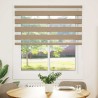 Store zèbre marron sable largeur du tissu 130,9 cm polyester 