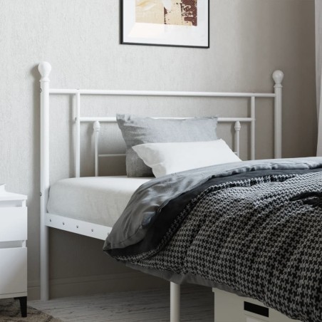 Tête de lit métal blanc 100 cm 