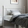 Tête de lit métal blanc 100 cm 