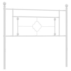 Tête de lit métal blanc 100 cm 