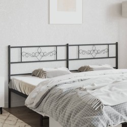 Tête de lit métal noir 193 cm 
