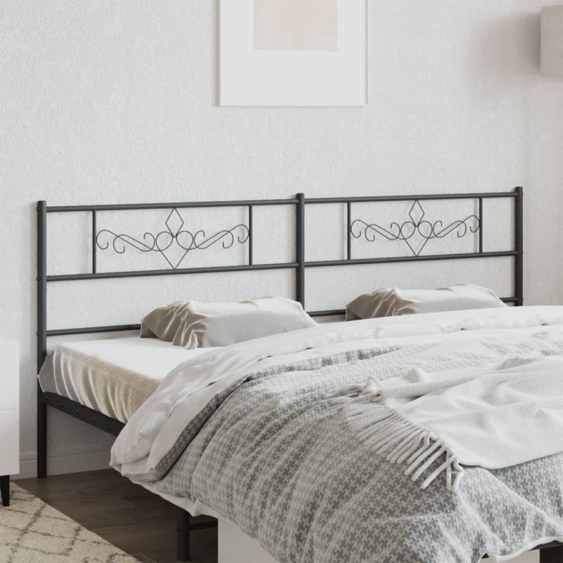 Tête de lit métal noir 193 cm Tête de lit métal noir 193 cm