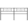 Tête de lit métal noir 193 cm 