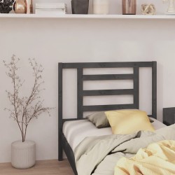Tête de lit Gris 106x4x100 cm Bois massif de pin 