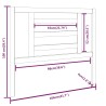 Tête de lit Gris 106x4x100 cm Bois massif de pin 