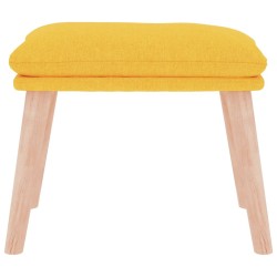 Repose-pied Jaune moutarde 45x29,5x35 cm Tissu 